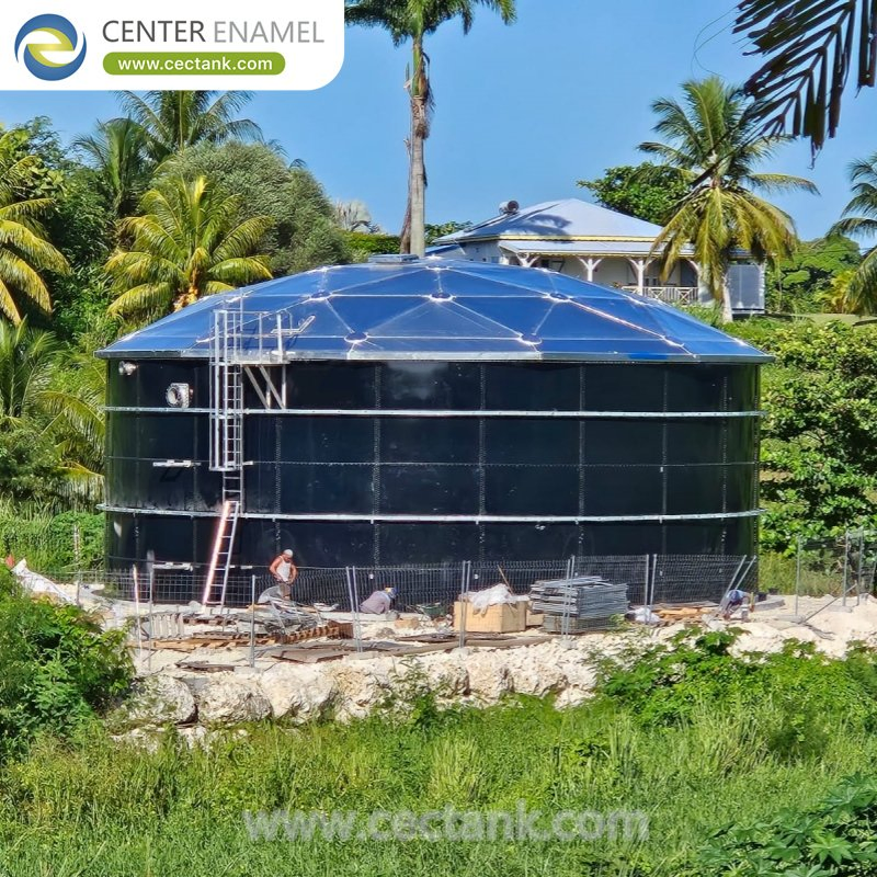 Weather Resistance Geodesic Aluminum Dome Roofs Fire Water Tanks