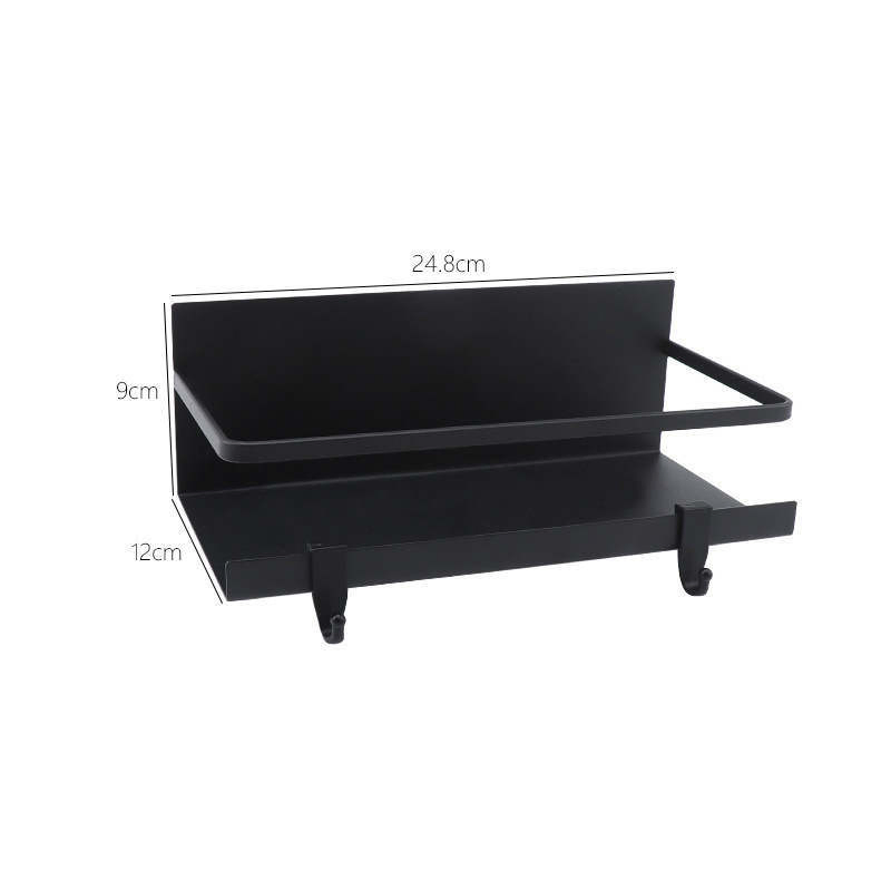 Kitchen with Magnetic Suction Simple Style Refrigerator Non Perforated Iron Storage Rack