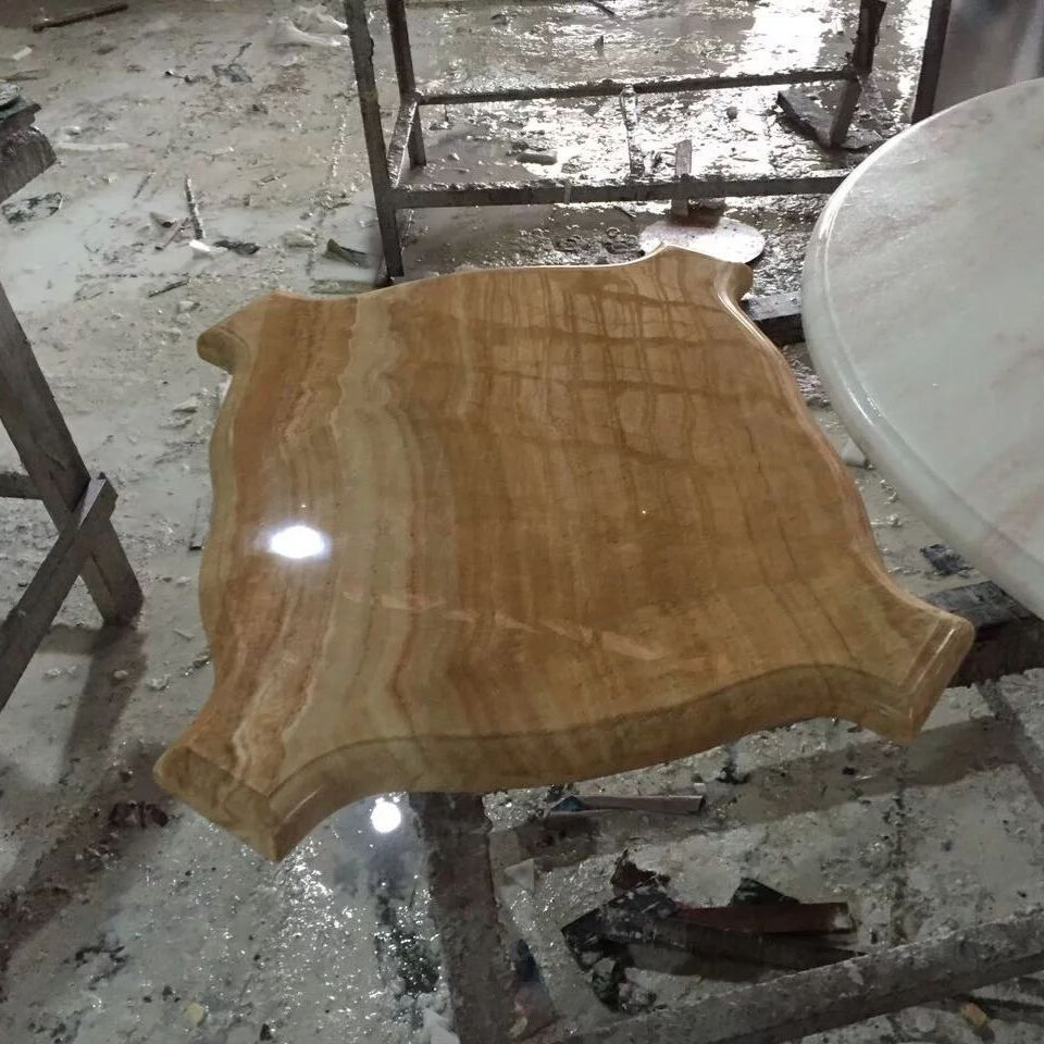 Golden Supplier Golden Onyx Customized Size Kitchen Countertops and Vanity Tops for Projects