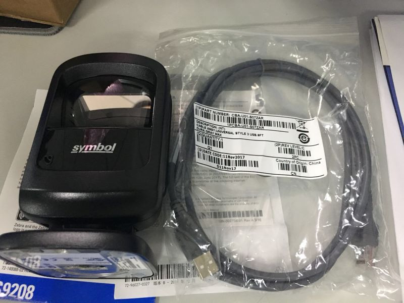 Original Zebra Symbol Ds9208 1d/2D Barcode Reader Omnidirectional Hands-Free Presentation Imager USB Barcode Scanner