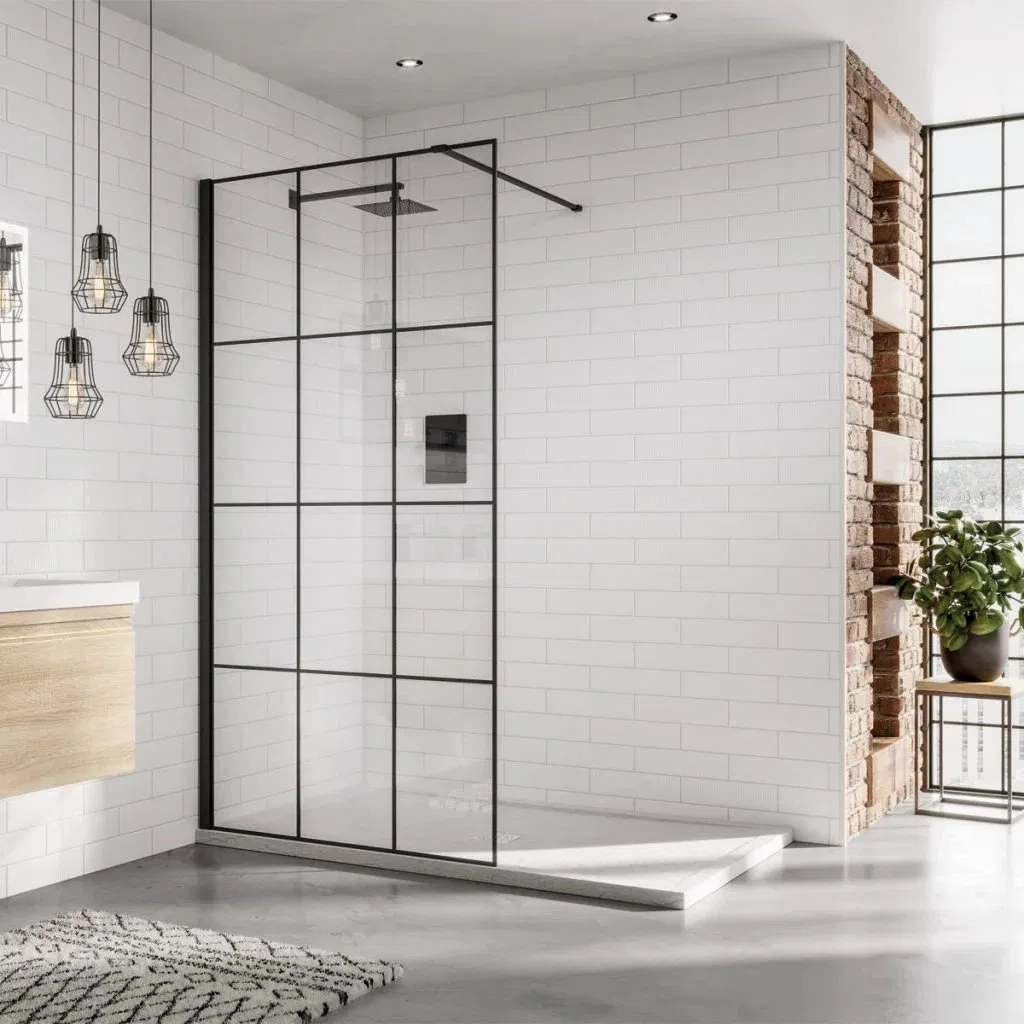 Corner Glass Shower Enclosure with Smooth Sliding Door System