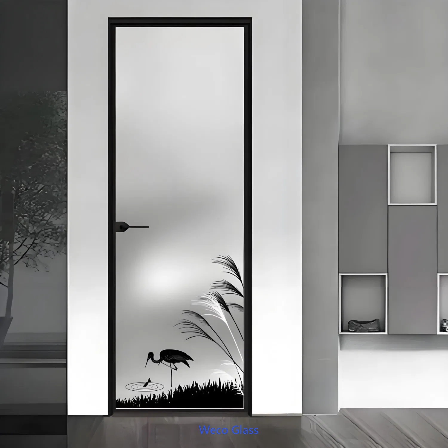 Colored Frosted Wall Art Glass Acid Etched Glass for Architectural Decoration