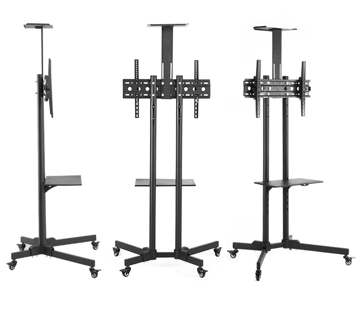 32-60 Inch TV Cart Height Adjustable 180cm Mobile LED LCD TV Mount Trolley Wheels Universal Bracket Floor TV Stand