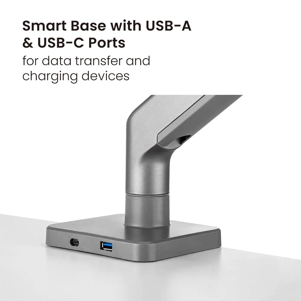 Алюминиевый кронштейн для монитора с USB-портами, до 49 дюймов