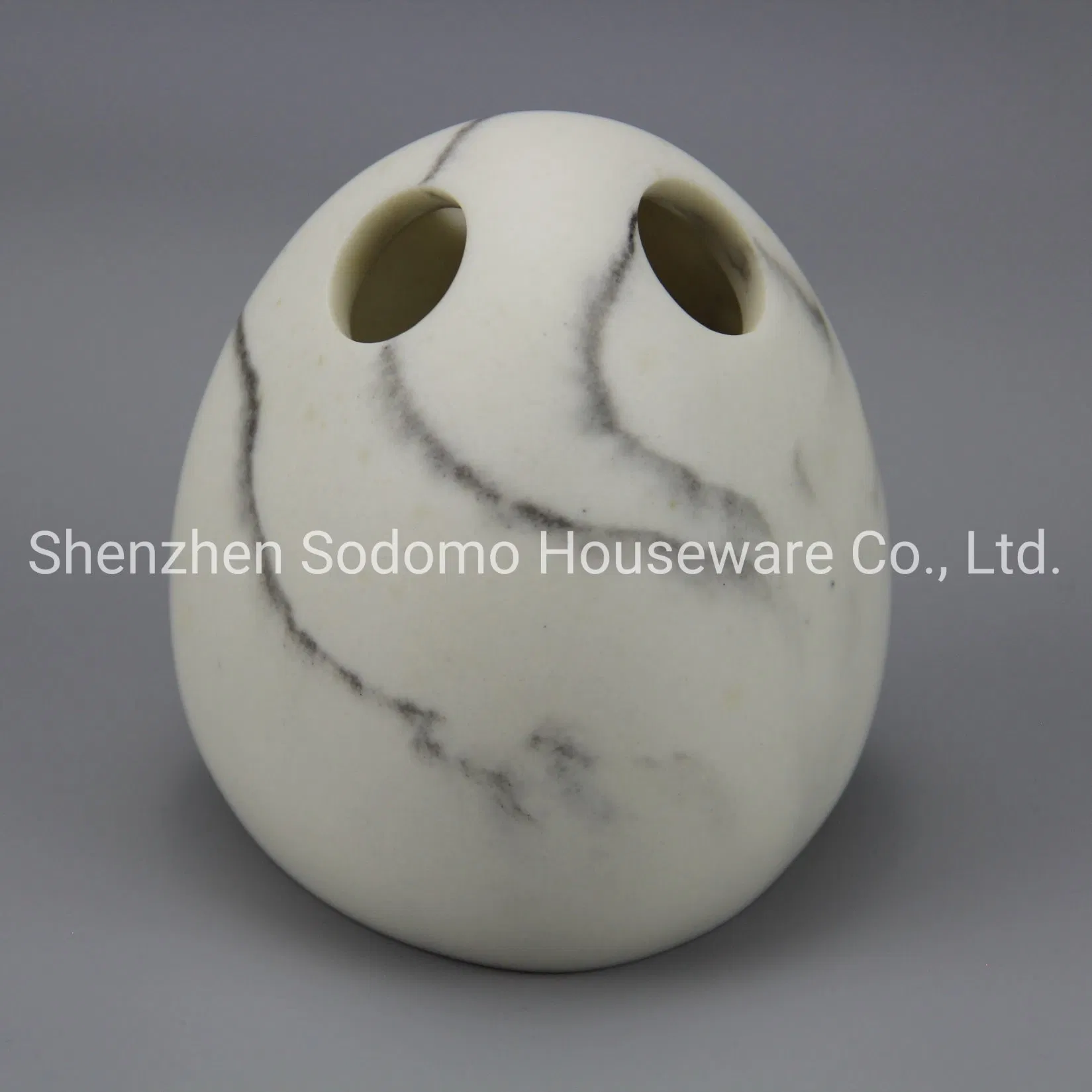 Modern Design Eco-Freindly Resin Bathroom Toothbrush Holder (BP1532-WMA)