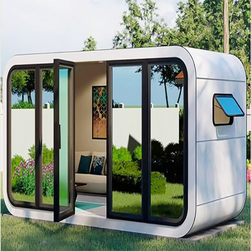 High Quality Earthquake Resistant Easily Movable Mobile Prefab Cabin Apple Capsule House
