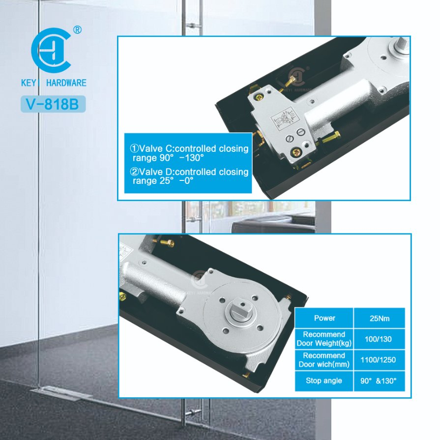 Glass Hardware Glass Door Hydraulic Floor Spring