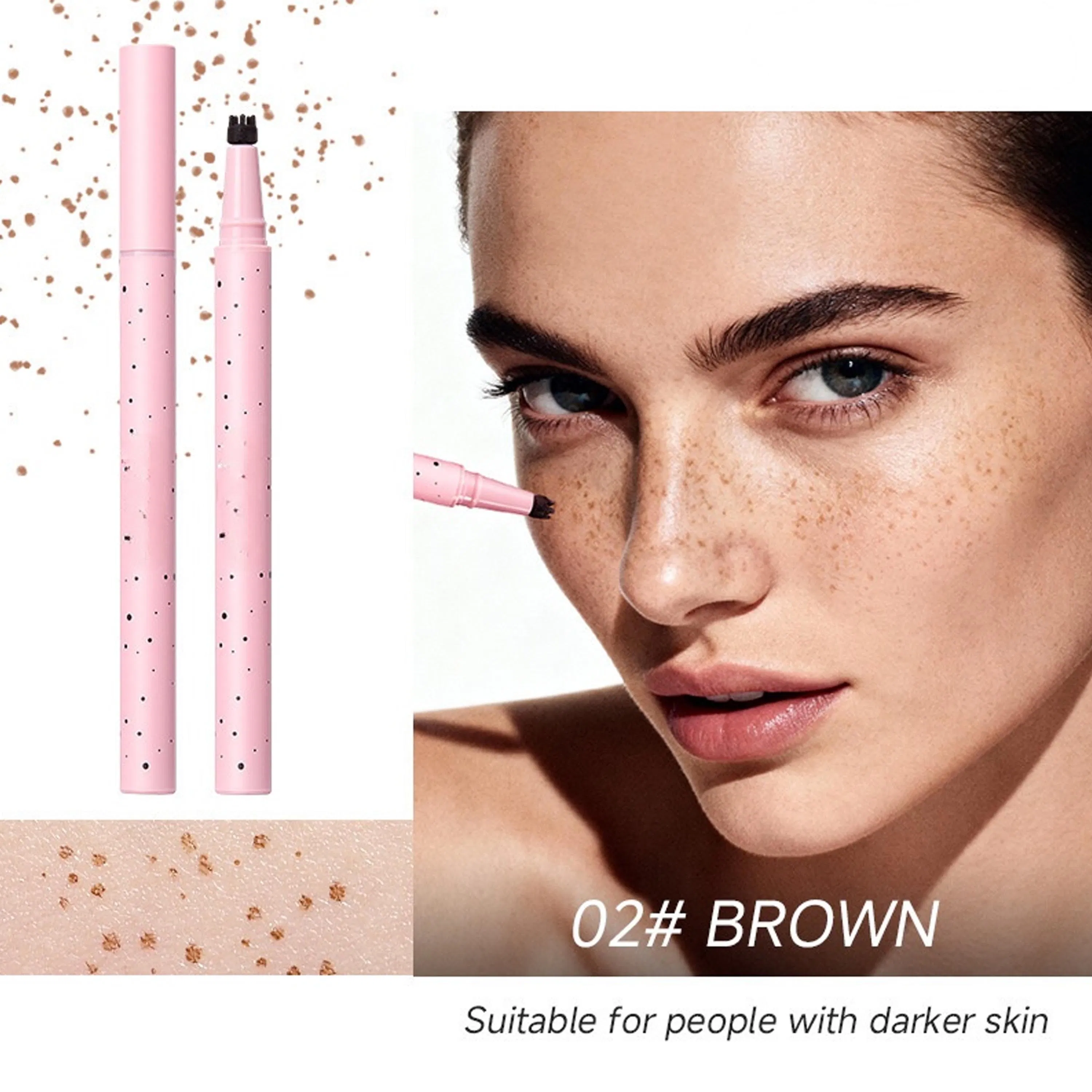 Freckle Pen, Freckle Stamp, Easily Create Real and Natural Freckles in Seconds, Long-Lasting, Waterproof, All-Day Wear Freckles
