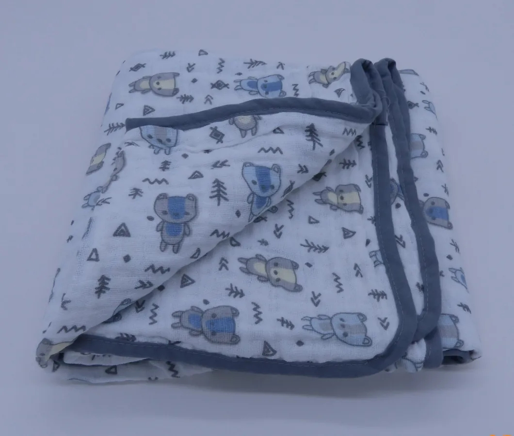 Luxurious 100% Organic Cotton Muslin Baby Blanket for All Seasons