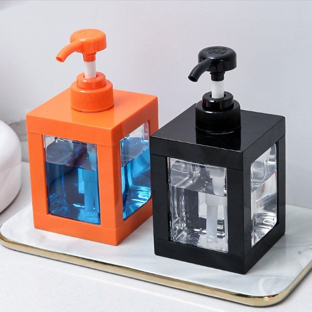 Large Capacity Lotion Dispenser Bottle, Home-Use Press-Type Square Bottle