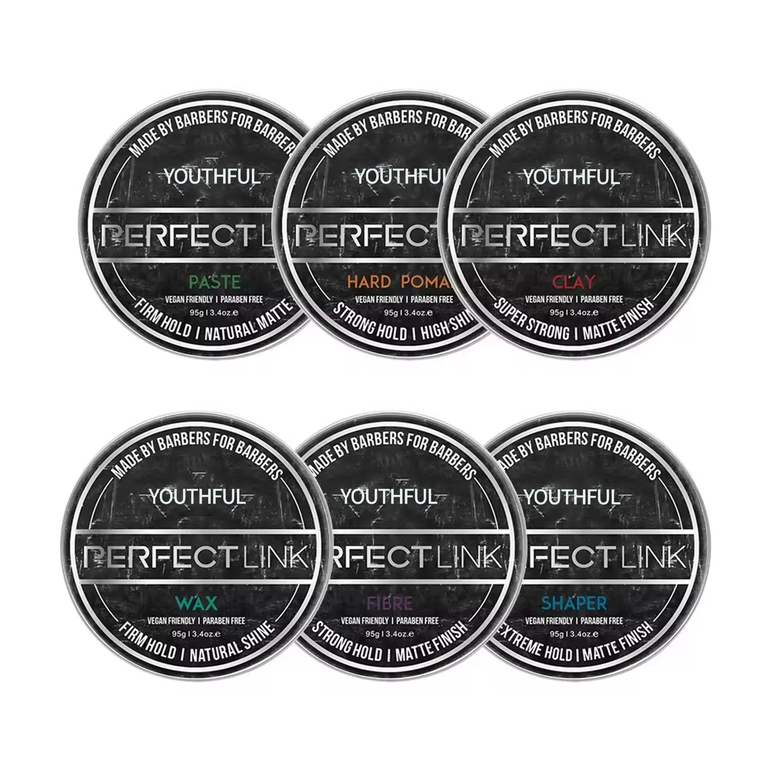 Water Based Wax Vegan Strong Hold Hair Clay Pomade Matte Clay