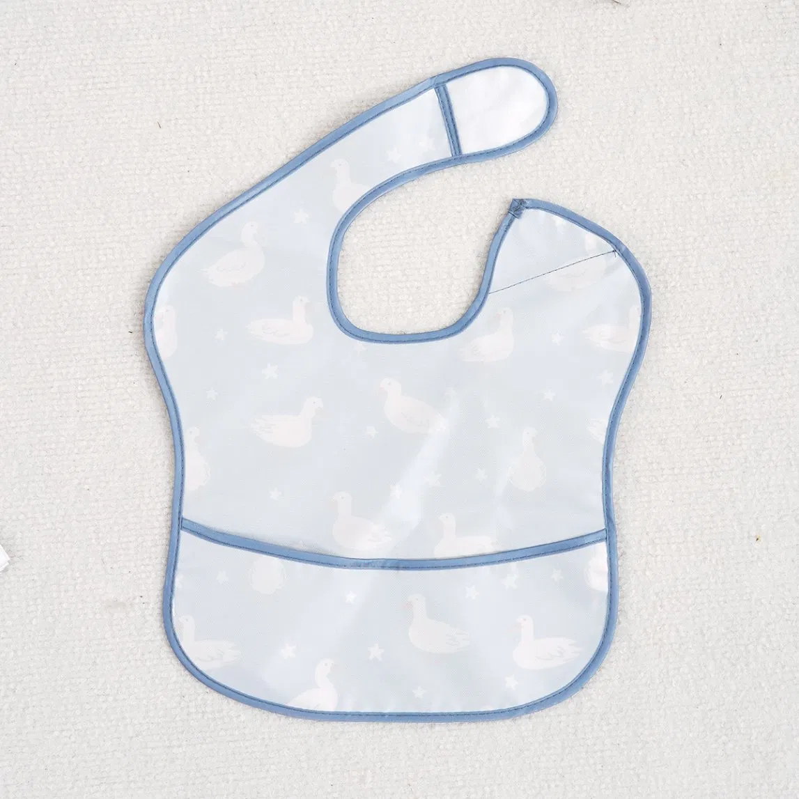 3PCS OEM ODM Waterproof Dirty Baby 100% Polyester Fabric Apron with Pocket Baby Feeding Bibs