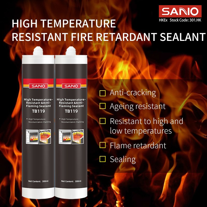 Sanvo High-Temperature Fire Retardant Sealant Silicone Glue Adhesive