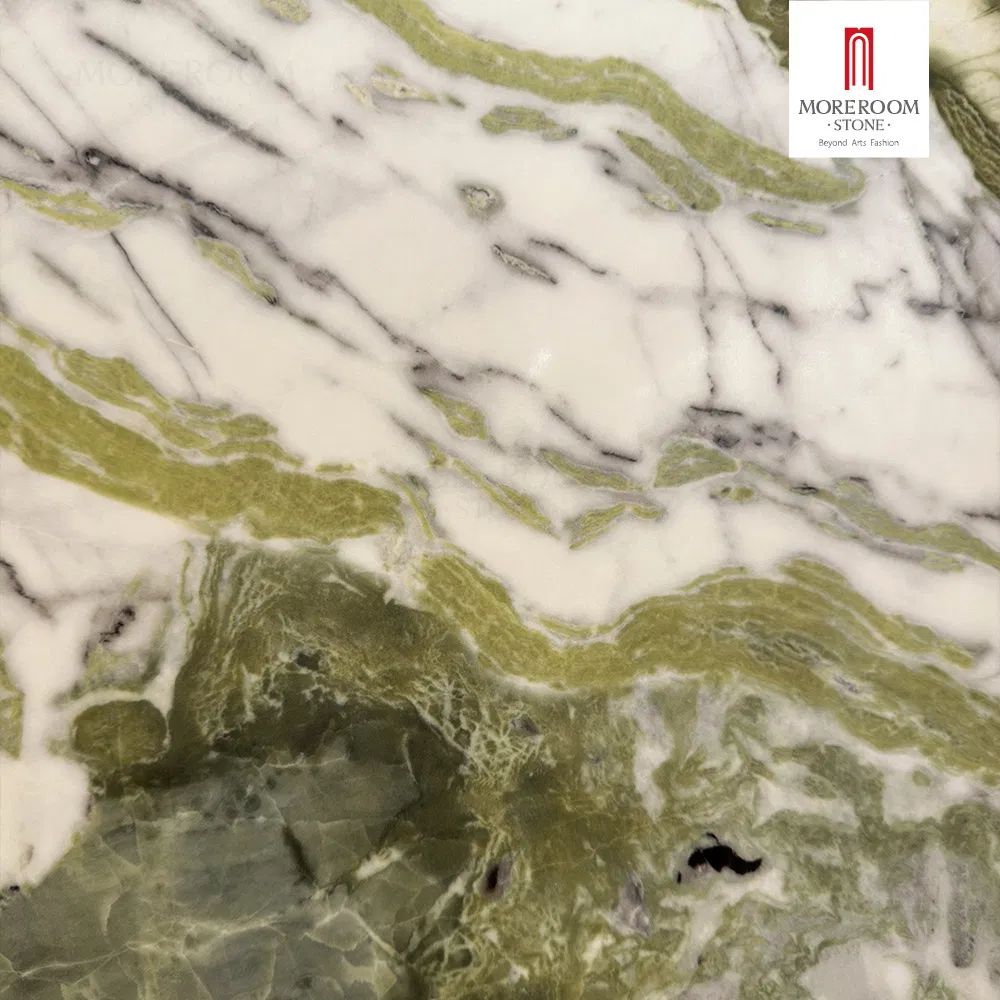 Sintered Stone Green Marble Slab Freezing Emerald for Luxury Coffee Table and Dining Table Tops