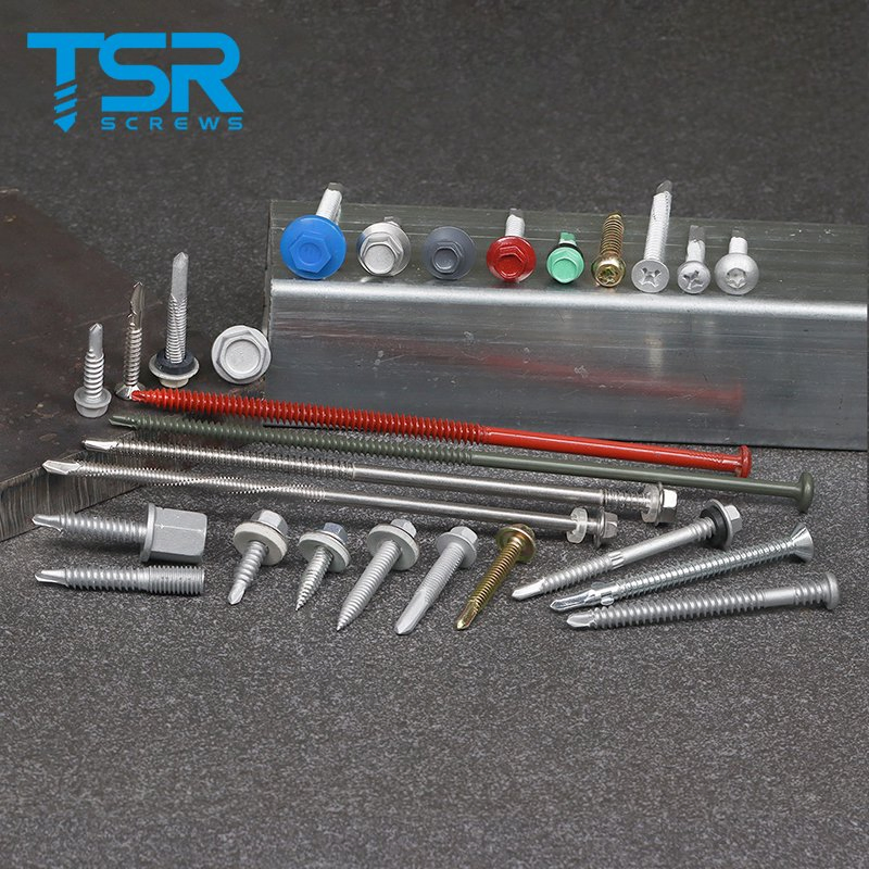 TSR/Tsingri Heat Treated Steel FM4470 Standard CR-10 All Purpose Heavy Duty Fasteners Insulation Membrane Self Drilling Screws AZ55 Plates