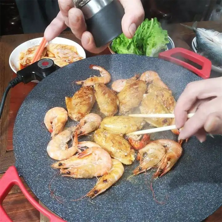 New Most Popular Korean Style Multifunctional Indoor Non Stick Electric Baking Pan Kitchen Appliance