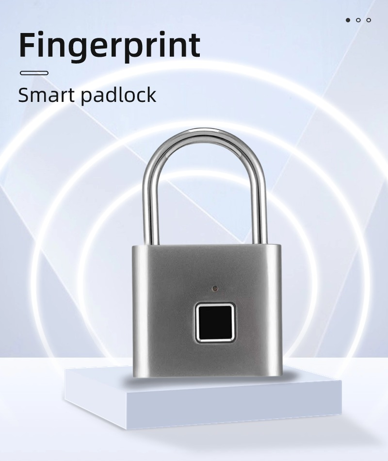 SLS IP55 Waterproof Rechargeable Intelligent Biometric Fingerprint Portable Anti-Theft Padlock