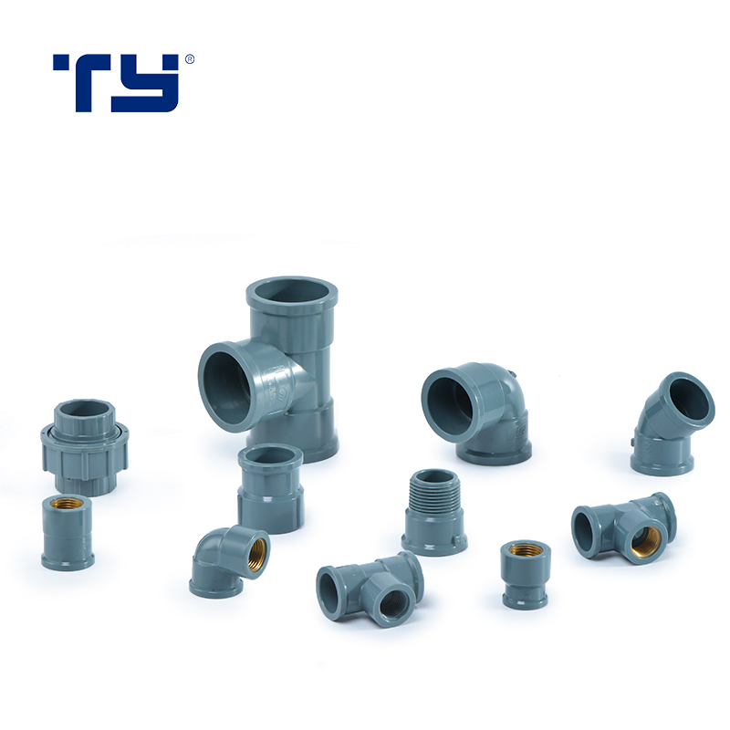PVC Plastic Welded Pressure Pipe Tube Fittings Reducing Tee Socket Nail Back Nut NBR5648 OEM Tiger
