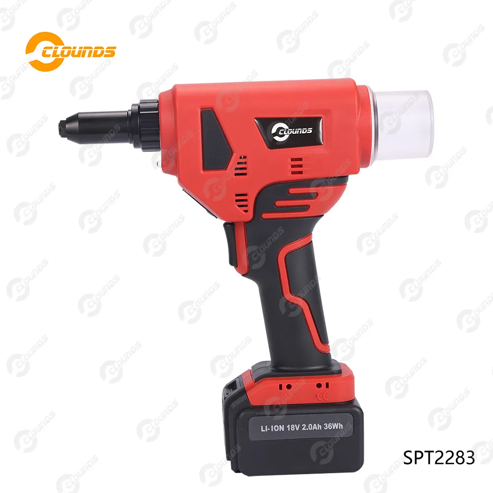 Spt2284 4.0-6.4mm Rechargeable Heavy Duty Brushless Cordless Hand Riveter Gun