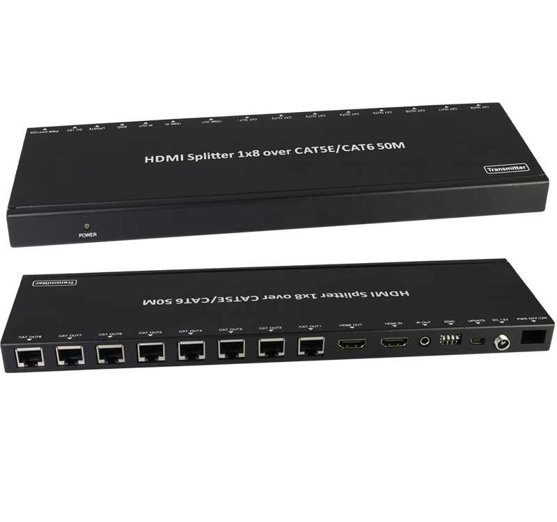 Разветвитель HDMI 1x8 с удлинителем