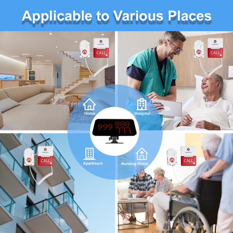 Nursing Home Clinic Patient Call Bell Watch Pager System Wireless Emergency Button