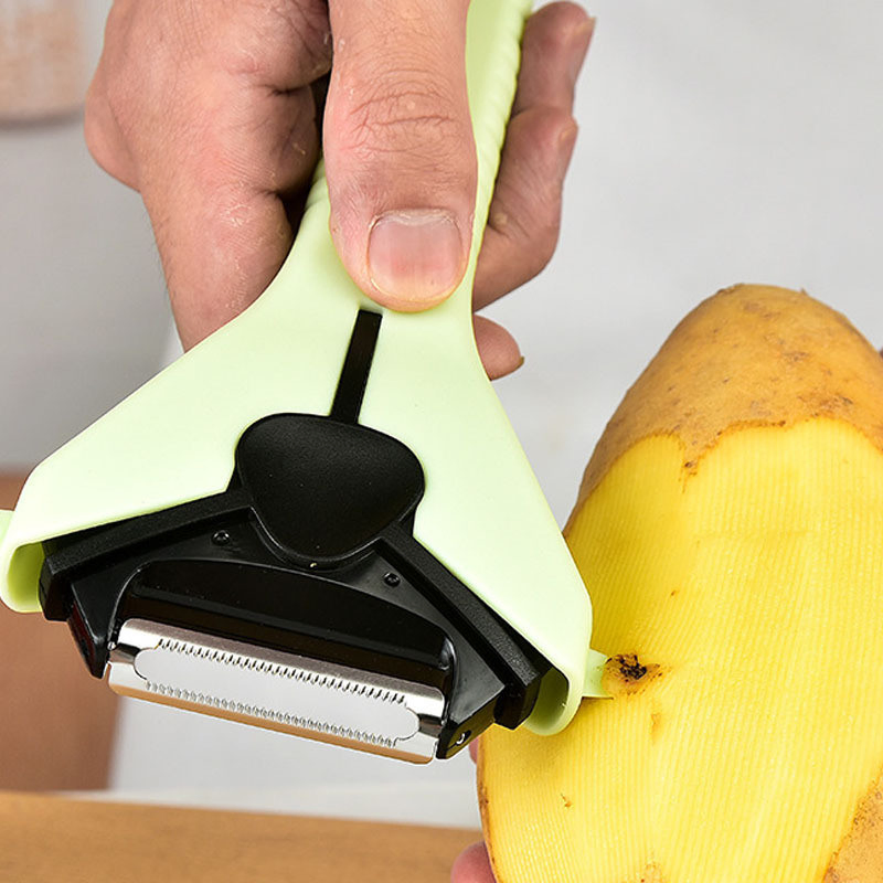 Stainless Steel Rotating Peeler Fruit Vegetable 3 in 1 Vegetable Kitchen Serrated for Potato Carrot Tomato Kiwi Cucumber Bl21010