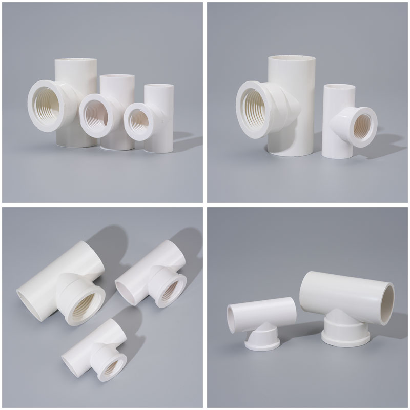 Premium PVC 3D Tee Connector for Residential and Industrial Plumbing Lines 3-Way Plastic Elbow Connectors