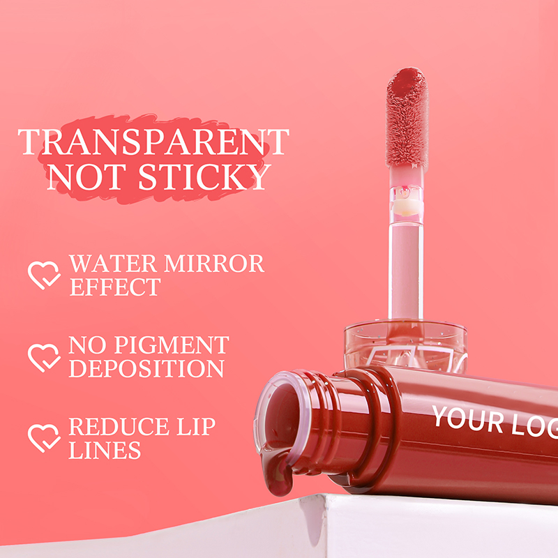 Private Label Lip Gloss Shiny Lip Plumping Vegan Glitter Liquid Glossy Makeup Lipgloss