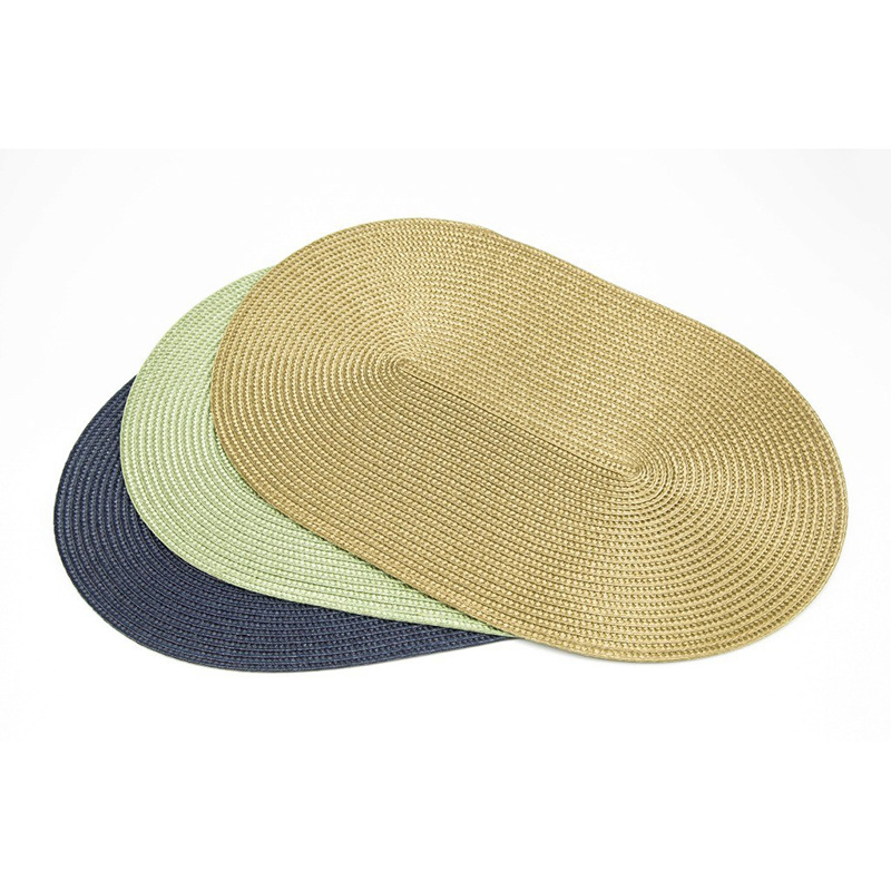 Oval Shaped 17.3” L X 11.8” W PP Woven Placemat