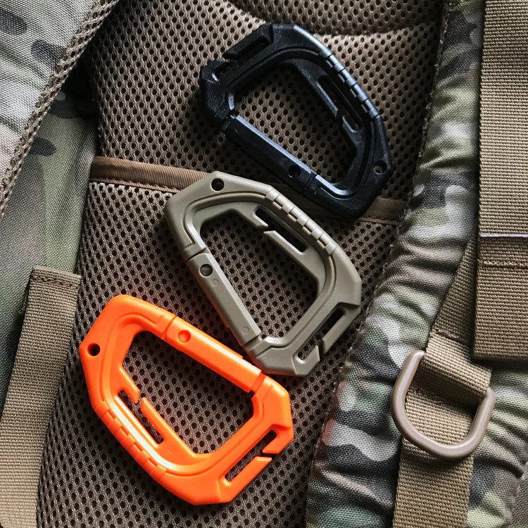 Modern Design Geometric Shape Itw Tactical Carabiner Molle Straps Quickly Fastening Loosely Hanging Hook