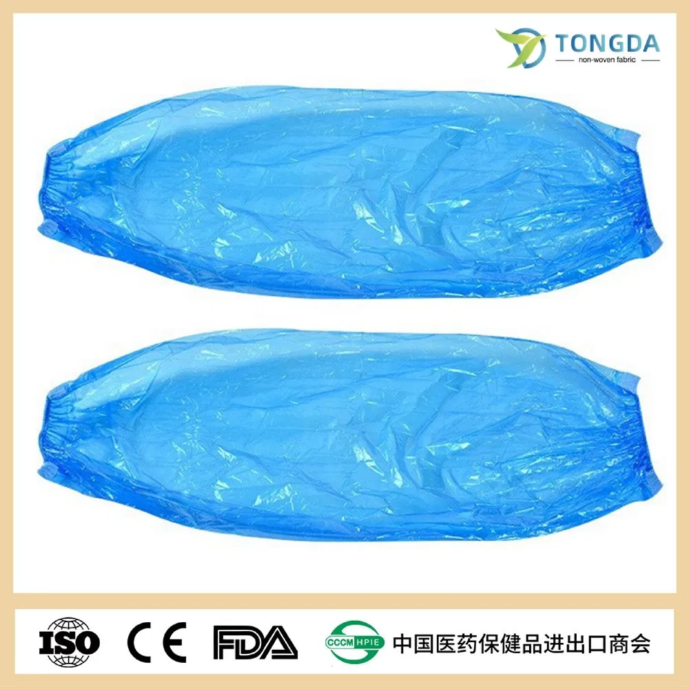 Wholesale machine made Disposable PE Sleeve Cover with Elastic disposable oversleeves