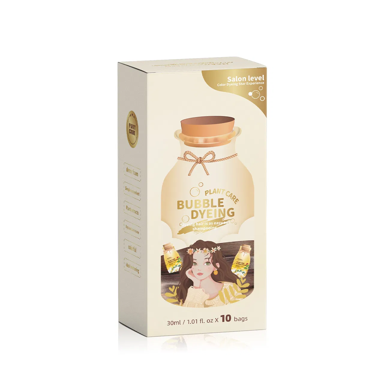 300ml Hair Dye Shampoo with Custom Bag and Colour Chart