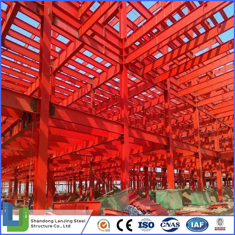 Fabrication Welded Beam Column Steel Structure Construction Galvanized Painted for Warehouse Workshop