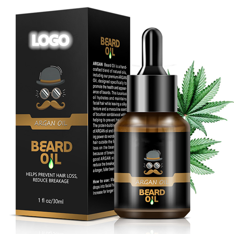 Natural Argan Oil Beard Growth Serum Oil Moisturizing Nourishing for Men