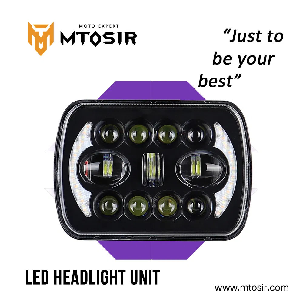 Universal Motorcycle 7x5 Inch LED Square Headlight