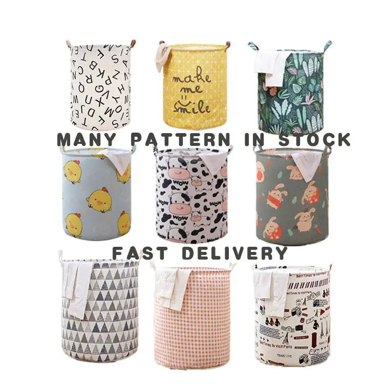 Custom Waterproof Folding Laundry Hamper Collapsible Canvas Laundry Basket