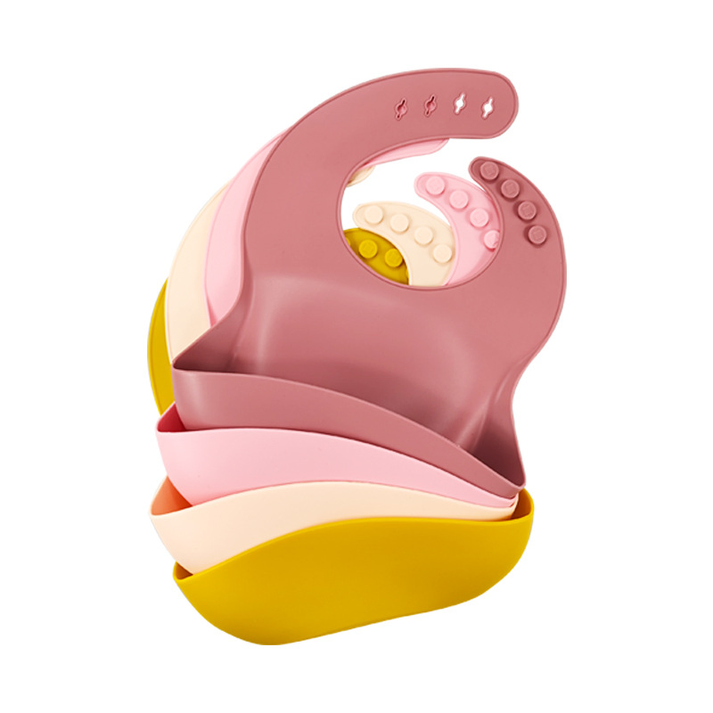 Promotional High Quality Easily Clean Durable Adjustable Silicone Bib