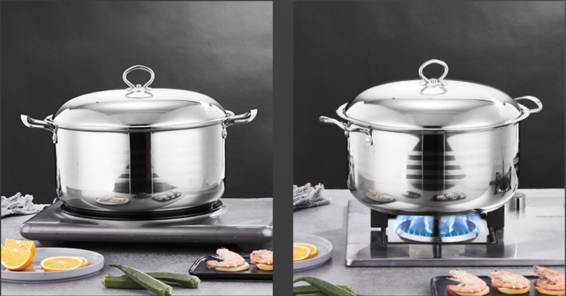 High Quality Heavy Thick Stainless Steel Stock Pot 6PCS 3 Sets Soup Stock Pots Soup Pot Stainless Steel Stock Pot for Soup Cookware Soup Pot Wholesale Price