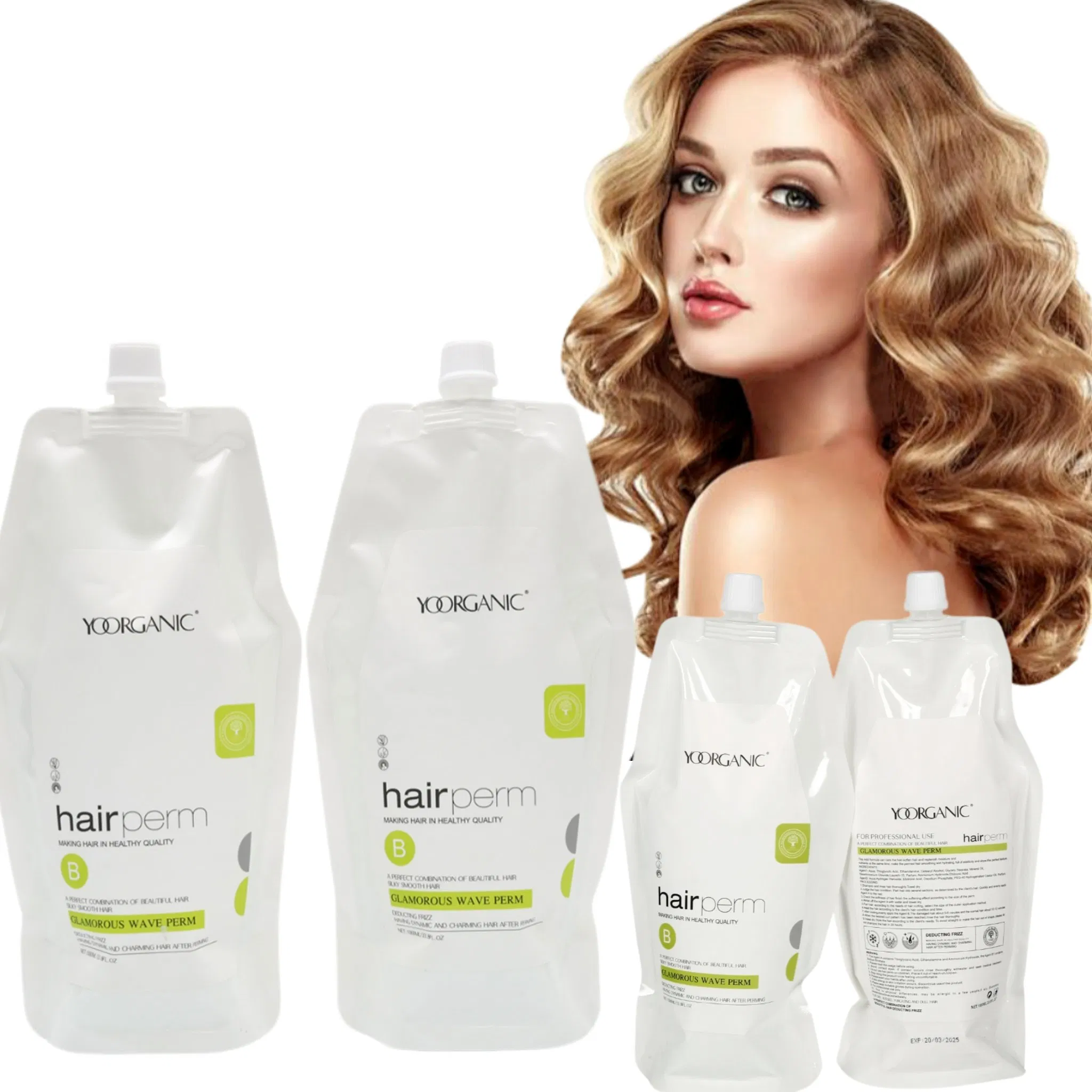 Professional Moisture Texture Curl Hot Perm Liquid Glossy Keratin Wave Perming Cream Digital Perm Lotions 1000ml*2