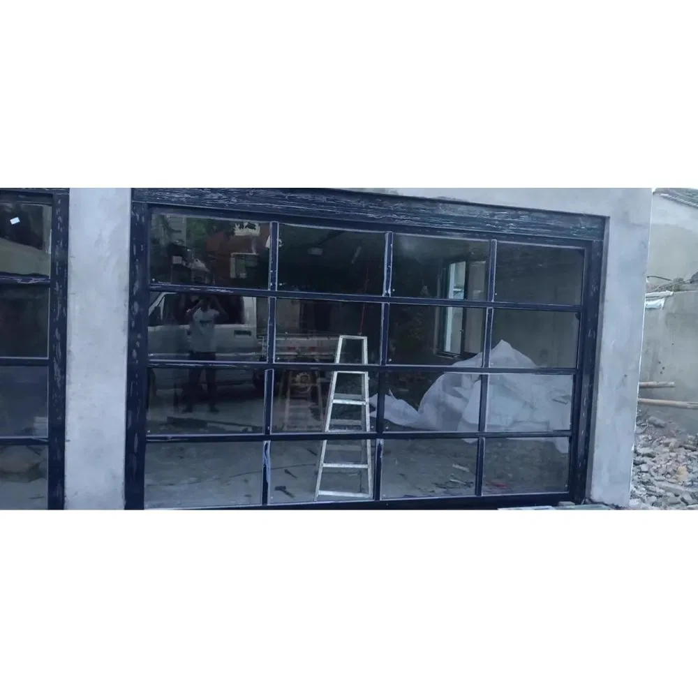 Elegant Custom Electric Glass Garage Doors for Modern Villas