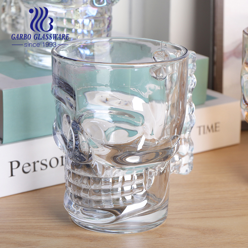 Creative Skull Shape Whisky Glass Ice Bucket Set with Wine Decanter Table Glassware Bar Grimace Face Vodka Drinking Cup