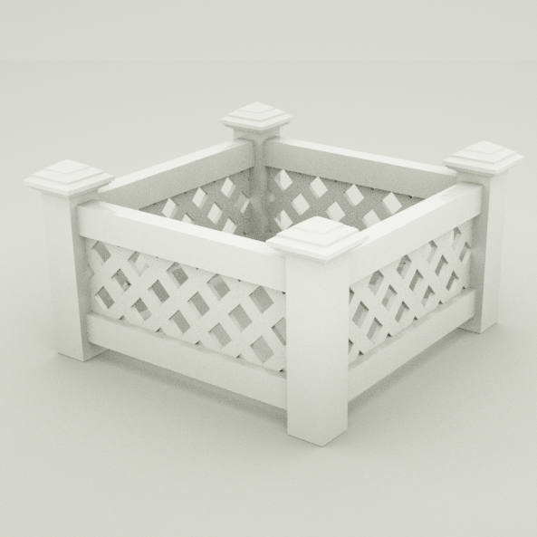 Easy to Assemble PVC White Plastic Square Planting Vegetables Flower Rectangular Raised Urban Garden Box Planters Outdoor Boxes