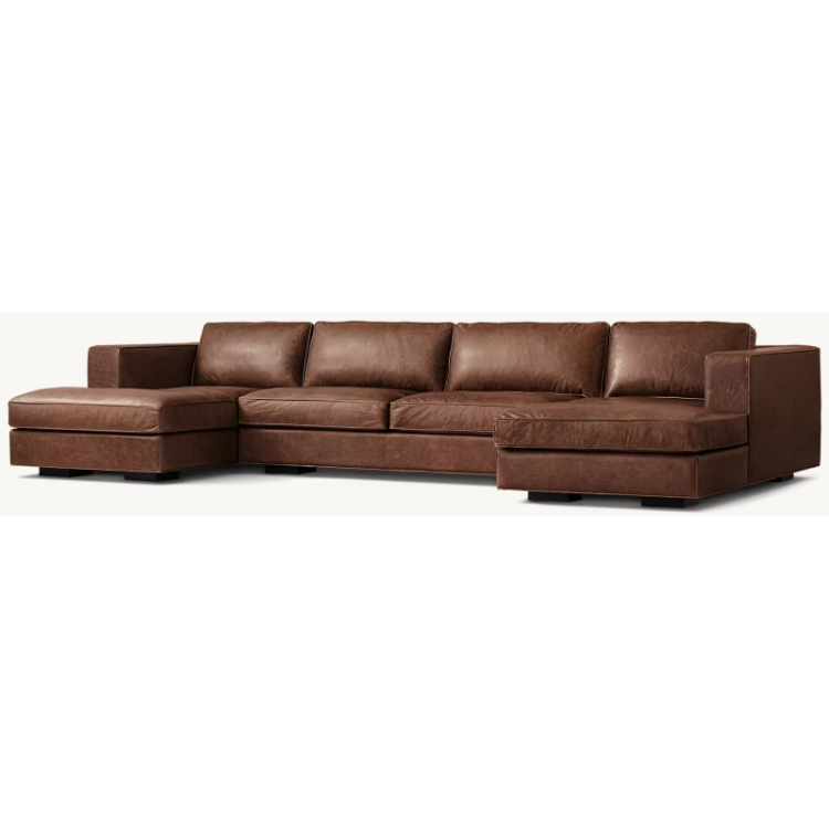 Мебель для гостиной кожаная классика угловая