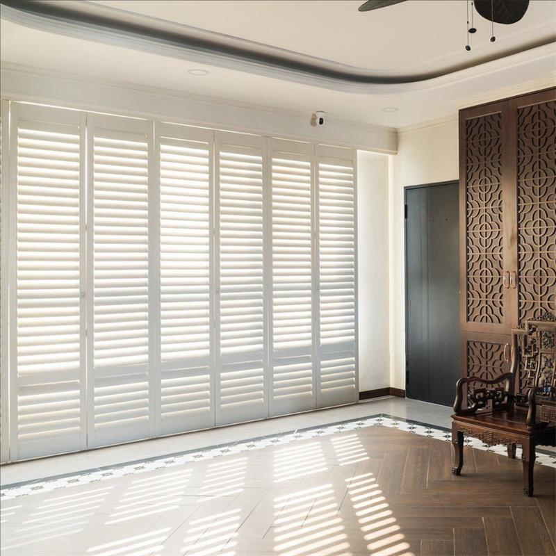 Factory Plantation Shutter PVC Window Shutter Louvers Residential Commercial