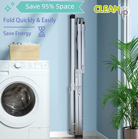 Stainless Steel Laundry Drying Rack Heavy Duty Collapsible Garment Rack for Indoor Outdoor