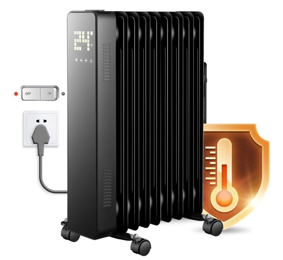 Automatic Remote Control Quiet Durable LED Oil Filled Radiator Heater Electric Oil Heater for Home and Office Use