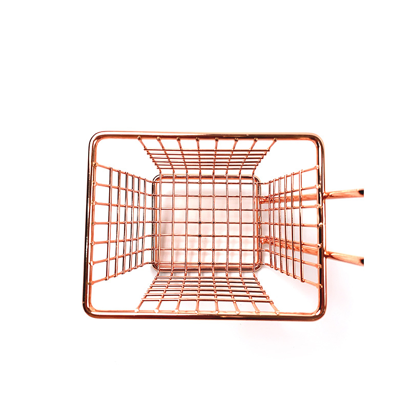 Gold French Fries Basket Stainless Steel Mini Fry Basket