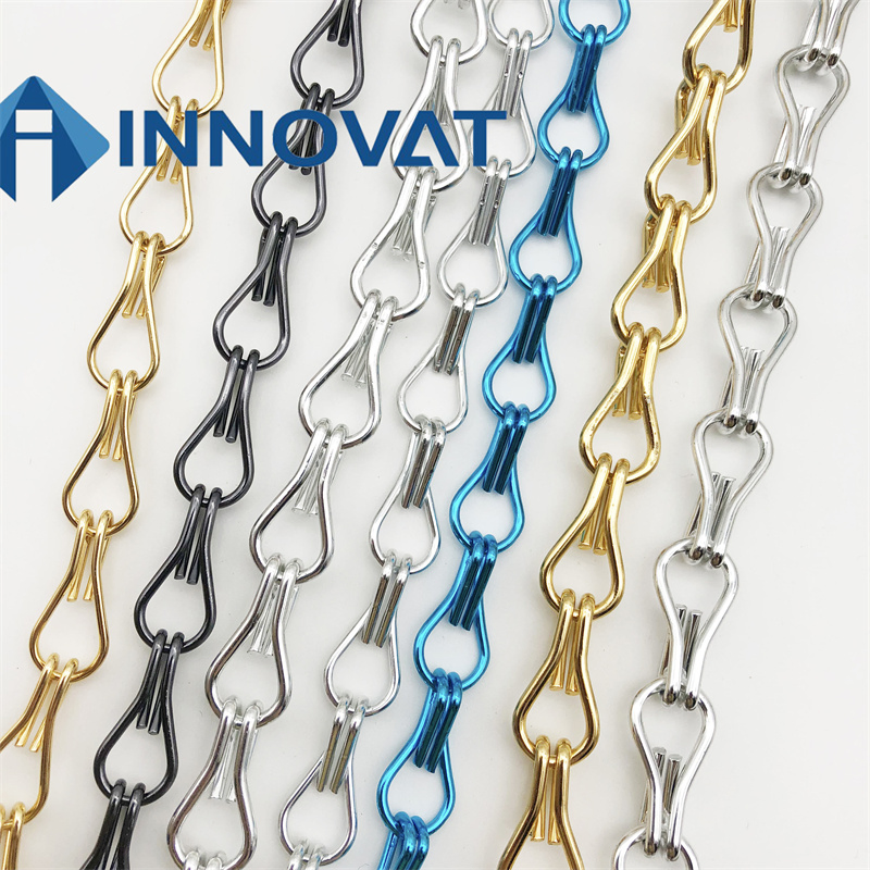 High Quality Modern Design Aluminum Door Chain Link Fly Screens Curtain Link Hook Chain Door Fly Screen Curtain/Metal Mesh/Metal Chain/Decorative Curtain
