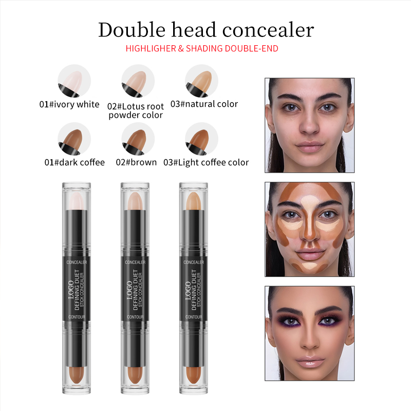 Ditong Double Head Contouring Shadow Moisturizing Waterproof Matte Highlighter Contour Stick