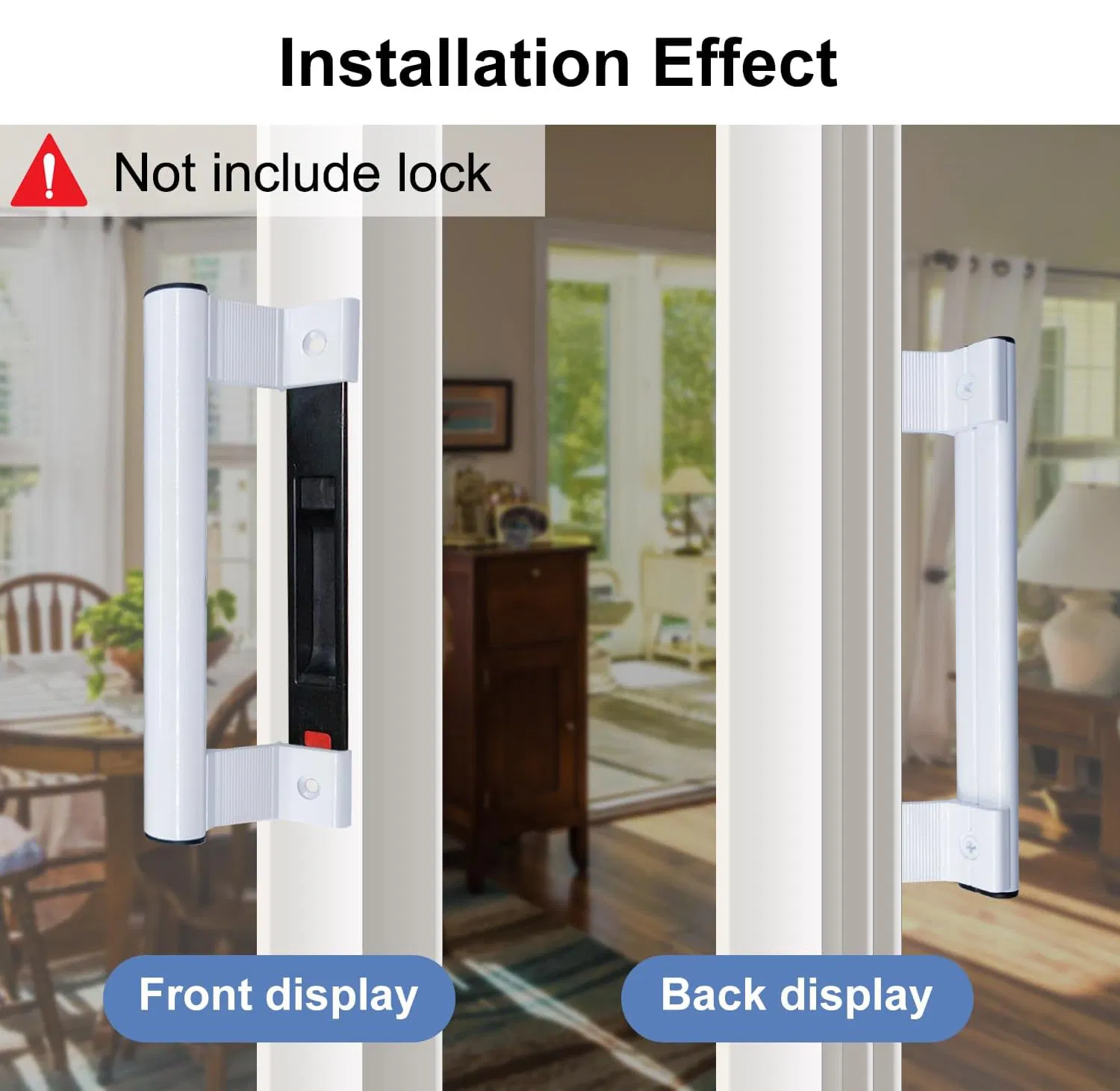 Prime-Line C Sliding Glass Door Handle Set with Hook Style